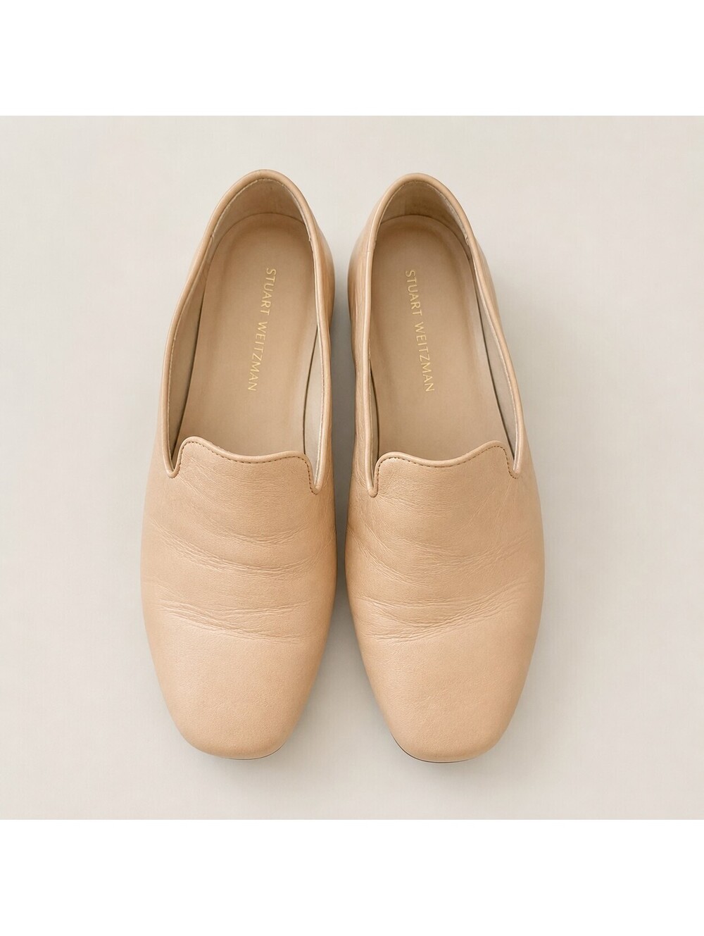 Stuart Weitzman Designer Women's Myguy Blush Leather Loafers